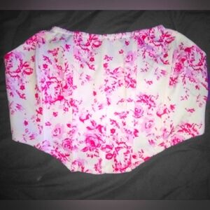 SHEIN Pink floral corset tube top sz Small